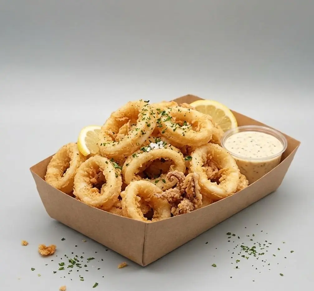 Popierinis užkandžiu indelis street food maistui