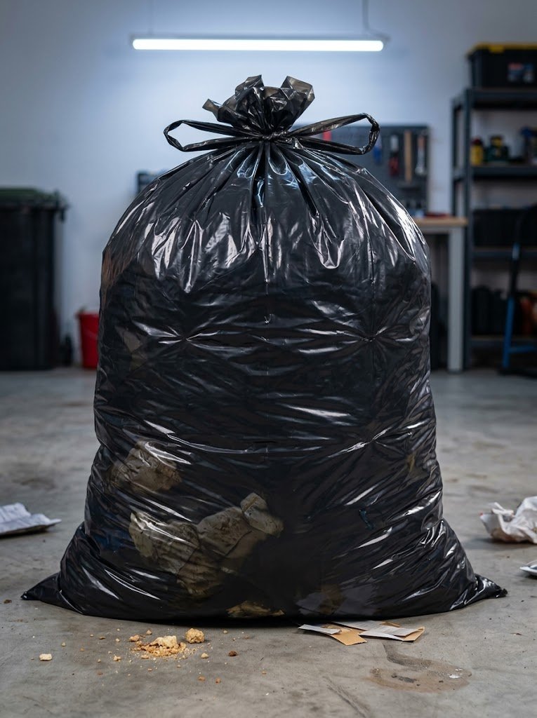 Šiukšlių maišai 160L LDPE (Tvirti, juodi)