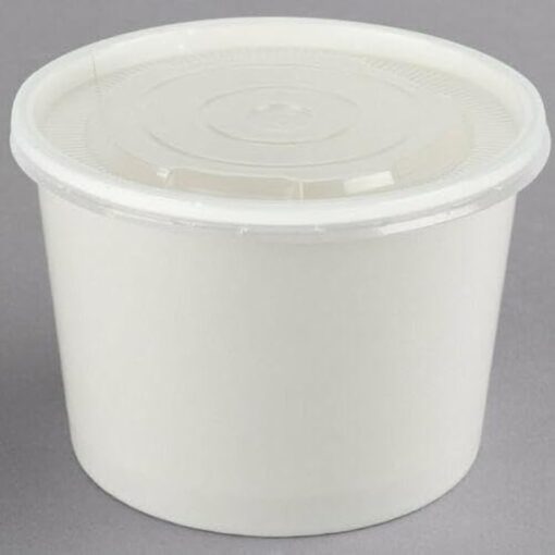 Apvalus baltas popierinis indelis 480ml