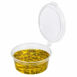 Plastikinė padažinė 30 ml su dangteliu