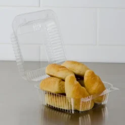 Konditerinė plastikinė dėžutė PET 14x13x8 cm. sandari pakuotė