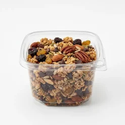 473ml kvadratinis plastikinis indelis granolai