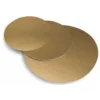 Apvalus auksinis padėklas tortui 25 cm laimuotas, tvirtas