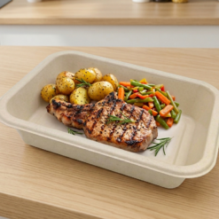 Ekologiškas cukranendrių indelis užlydomas