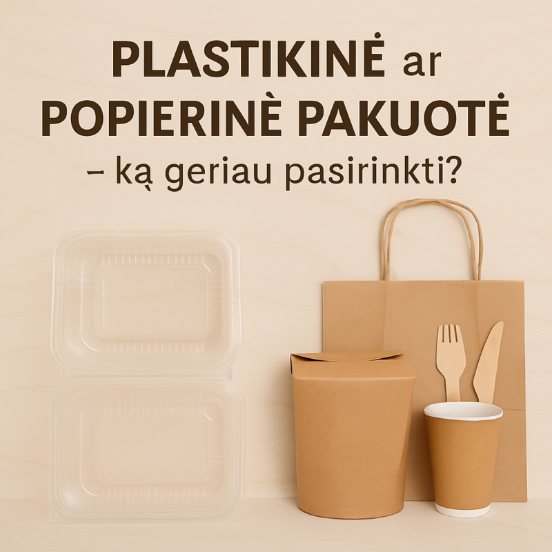 Plastikinė ar popierinė pakuotė – ką geriau pasirinkti