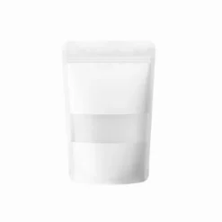 Doypack maišelis baltas su langeliu 100ml