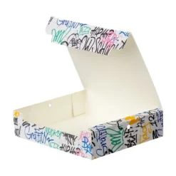 Popierinė užkandžių dėžutė su spauda 22x18x5cm