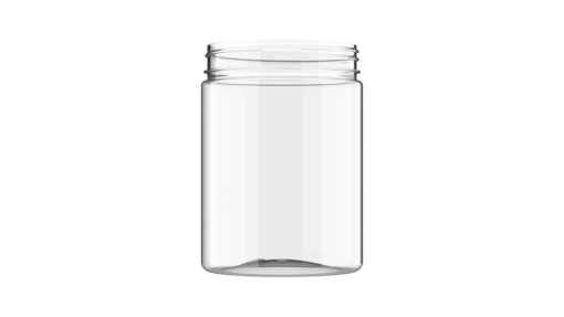 Plastikinis apvalus skaidrus indelis 1000 ml