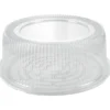 Apvali skaidri plastikinė dėžutė tortui 23 cm